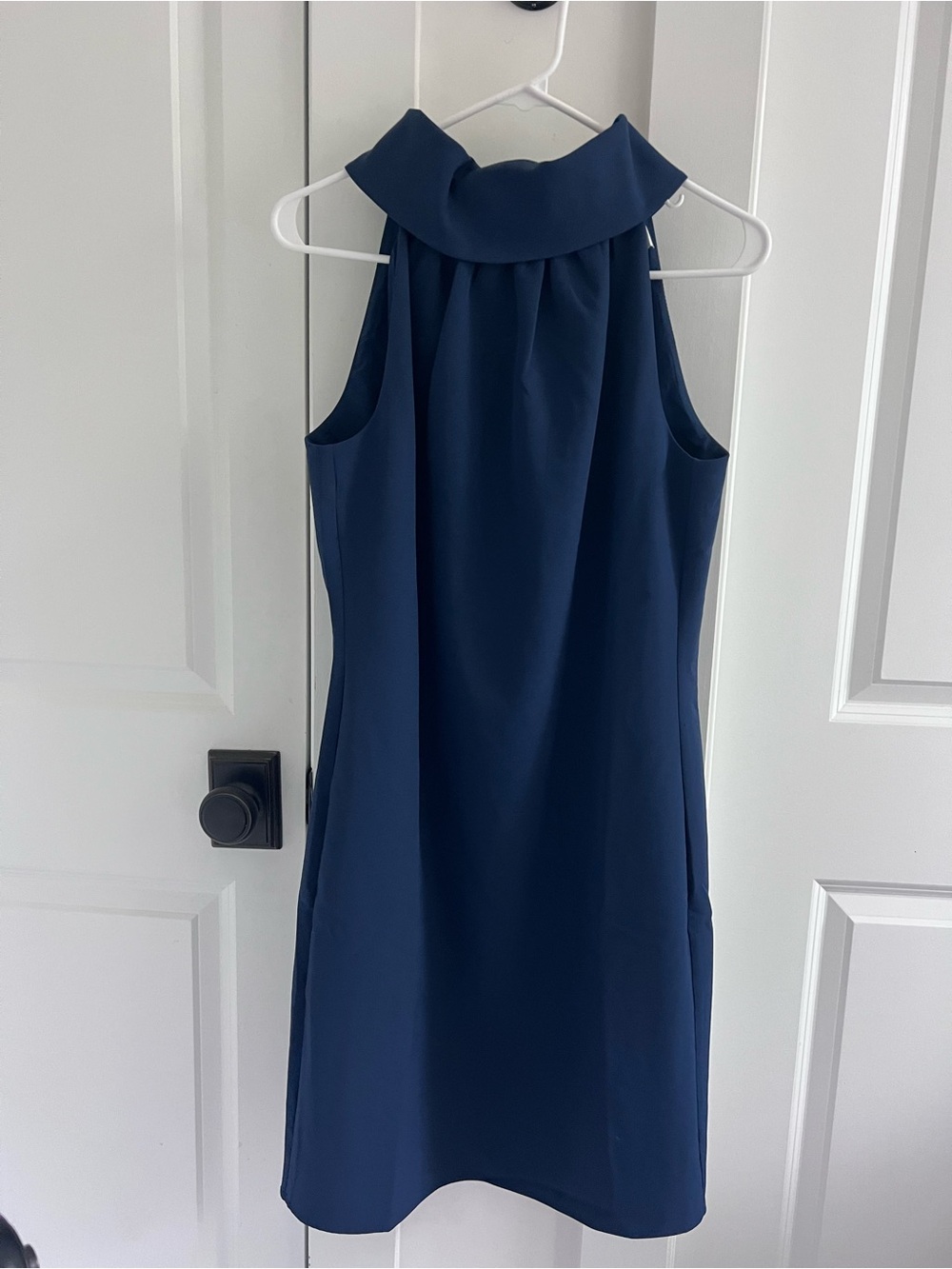 Sail to Sable Navy Halter Shift Dress